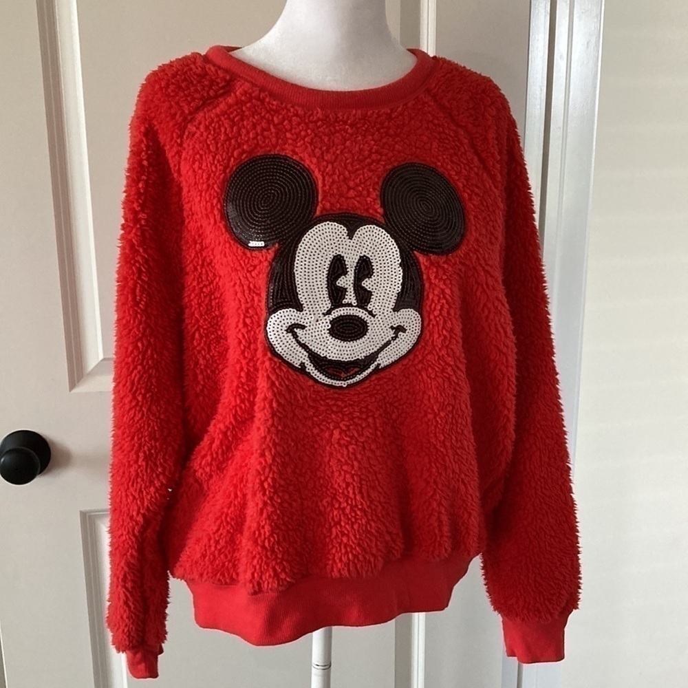 Disney Mickey Mouse medium top red fuzzy - Picture 3 of 11